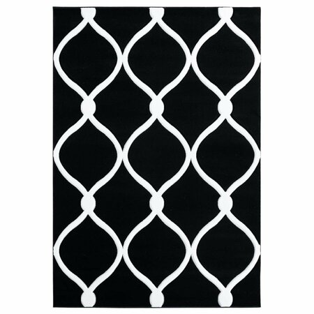 UNITED WEAVERS OF AMERICA 1 ft. 10 in. x 2 ft. 8 in. Bristol Rodanthe Black Rectangle Accent Rug 2050 11570 24